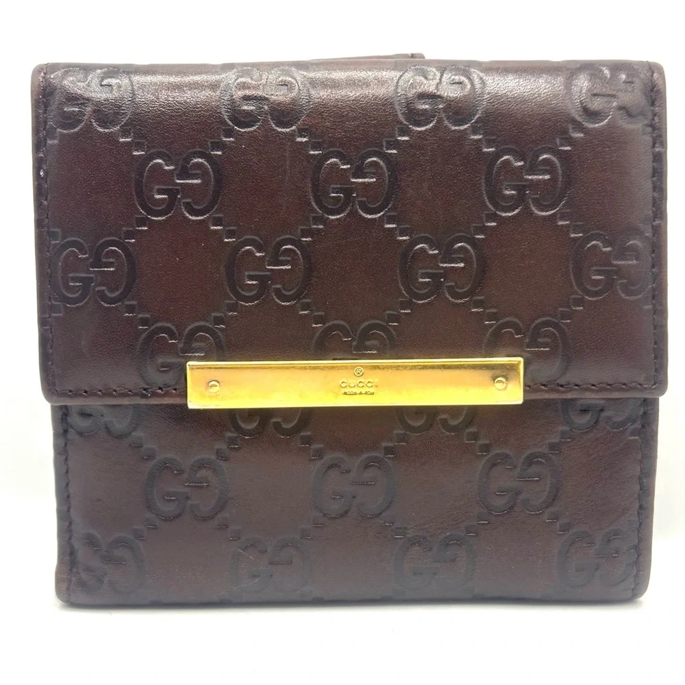 Gucci Brown Guccissima Embossed leather wallet authentic good condition (Guc-2) - Picture 15 of 15